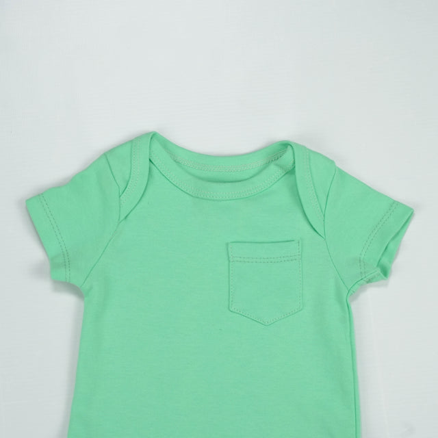 BODYSUIT FRONT POCKET LT GREEN INFANT