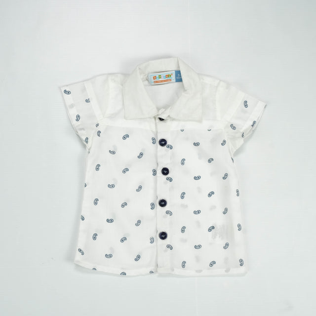 SHIRT CUT & SEW BOYS BLUE MOTIF INFANT