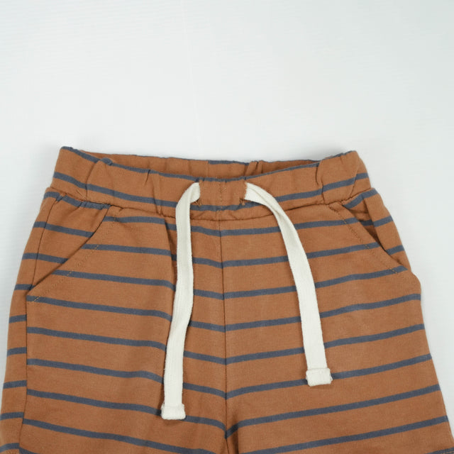 SHORTS DRAW STRING BROWN STRIPES