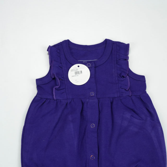 JUMPSUIT FRILL SHOULDER PURPLE INFANT