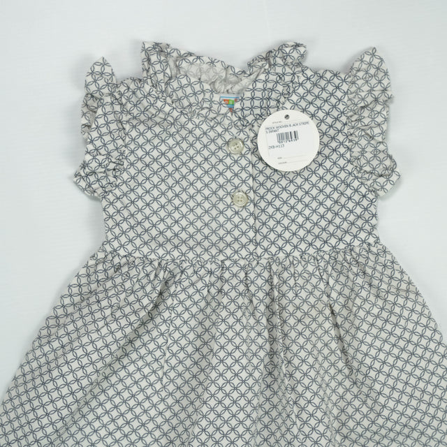 FROCK WOOVEN BLACK STRIPES INFANT