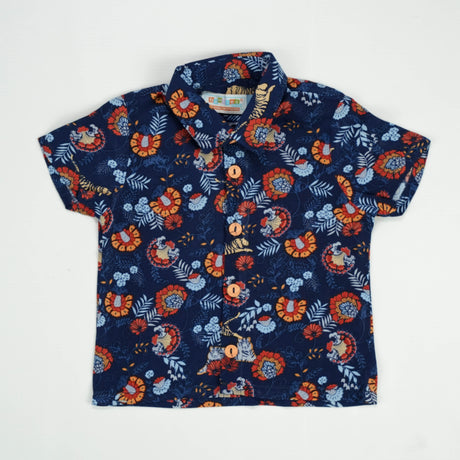 T SHIRT HAWAI BLUE TIGER INFANT