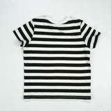 T SHIRT WHITE BLACK STRIPES TODDLER