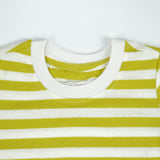 T SHIRT WHITE LIME STRIPES TODDLER