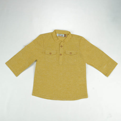 SHIRT KURTA FRONT POCKET BOYS YELLOW TOODLER