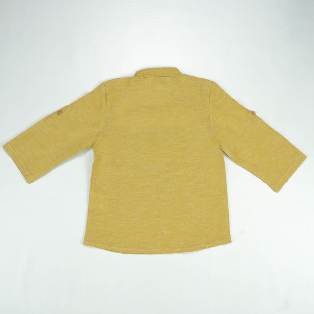 SHIRT KURTA FRONT POCKET BOYS YELLOW TOODLER