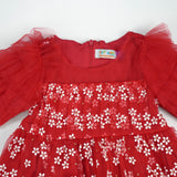 FROCK PLATE SLEEVES RED TODDLER