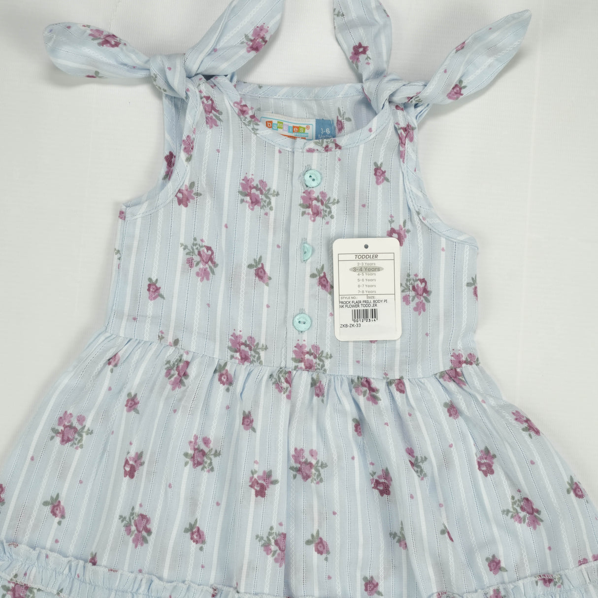 FROCK FLAIR FRILL باڈی گلابی پھول شیر خوار