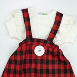 FROCK 2 PC SET RED INFANT