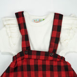 FROCK 2 PC SET RED INFANT