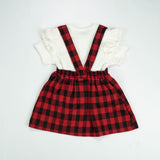 FROCK 2 PC SET RED INFANT