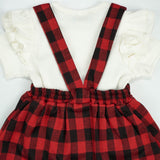 FROCK 2 PC SET RED INFANT