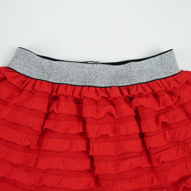 SKIRTS WITH FRILL RED GIRLS