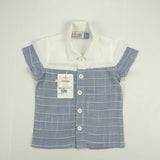 SHIRT CUT & SEW BOYS BLUE STRIPES INFANT