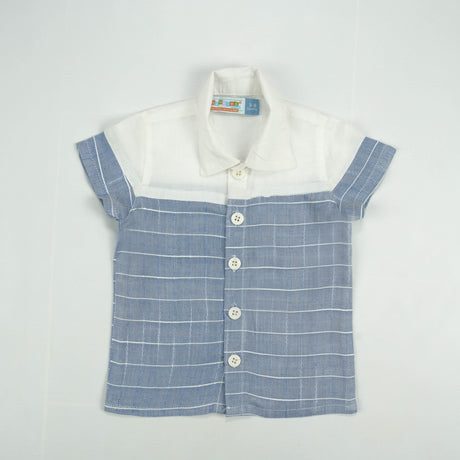 SHIRT CUT & SEW BOYS BLUE STRIPES INFANT