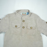 SHIRT KURTA FRONT POCKET BOYS OFF WHITE INFANT