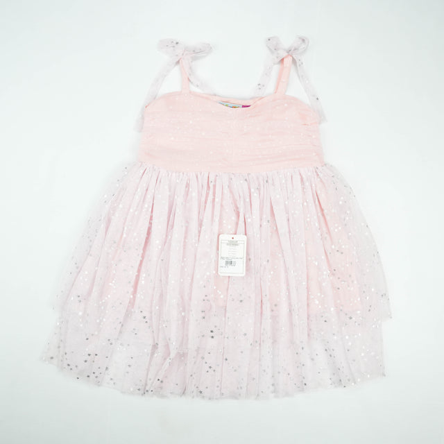 FROCK FANCY SHOULDER STRAP PINK TODDLER