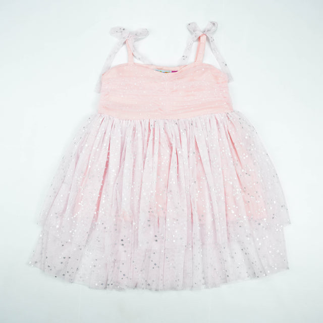 FROCK FANCY SHOULDER STRAP PINK TODDLER