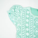 FROCK PUFF SLEEVE NET MINT INFANT