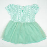 FROCK PUFF SLEEVE NET MINT INFANT