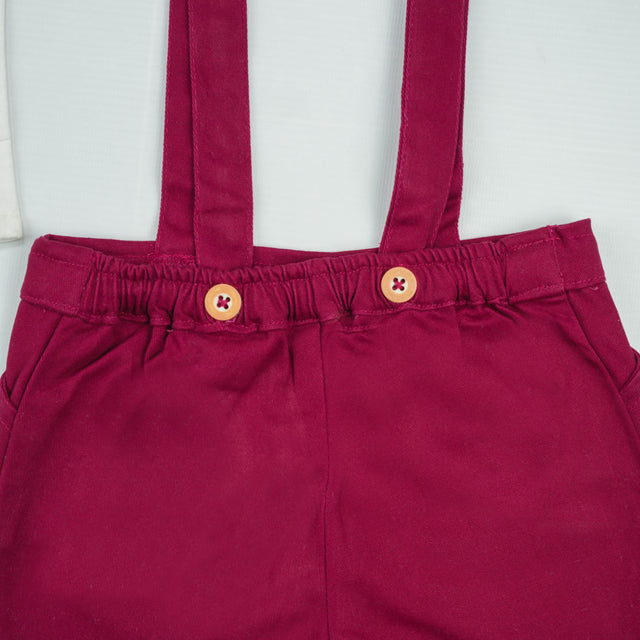 SUIT 2PC GALLACE BELT MAROON INFANT