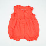 JUMPSUIT WITH FRILL SLEEVES RED INFANT