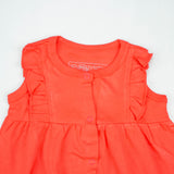 JUMPSUIT WITH FRILL SLEEVES RED INFANT