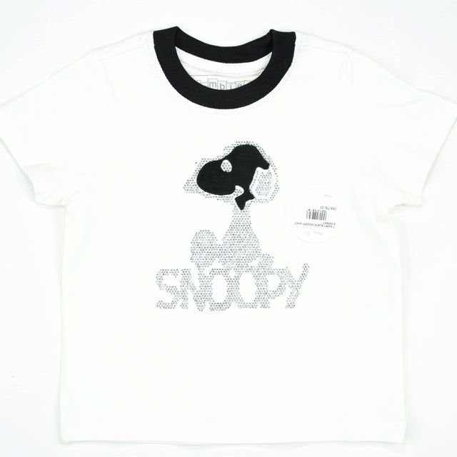 T SHIRT BLACK SNOOPY WHITE INFANT