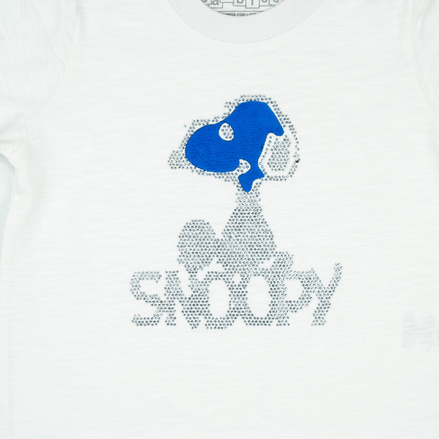 T SHIRT BLACK SNOOPY  OFF WHITE INFANT