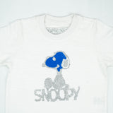 T SHIRT BLACK SNOOPY  OFF WHITE INFANT