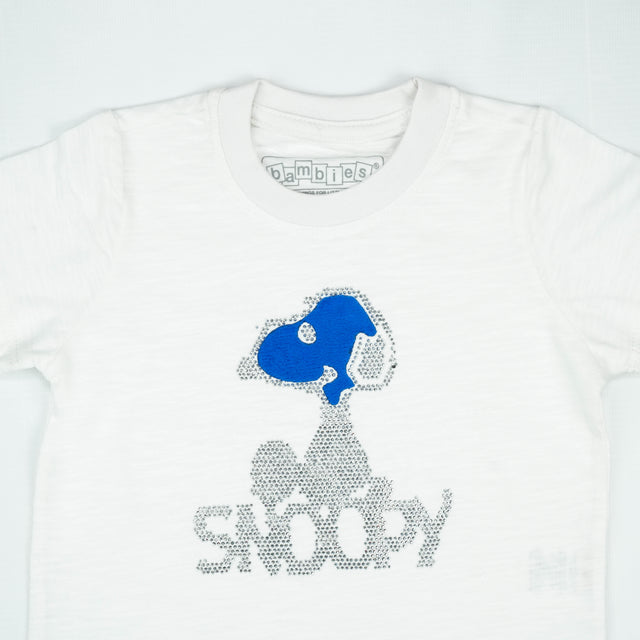 T SHIRT BLACK SNOOPY  OFF WHITE INFANT