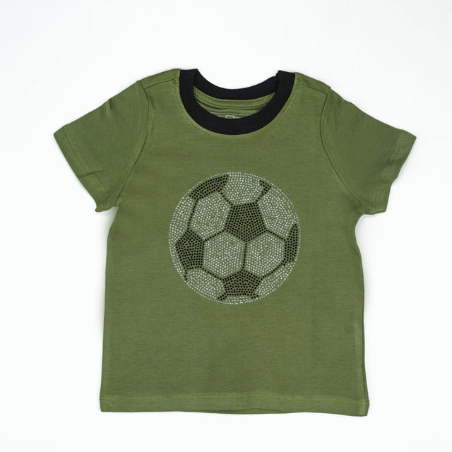 T SHIRT FOOTBALL GREEN TODDLER