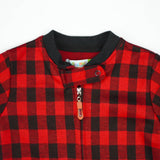 ROMPER RIB BOTTON RED CHECK INFANT