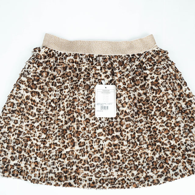 SKIRTS WITH FRILL CHEETA PRINT GIRLS