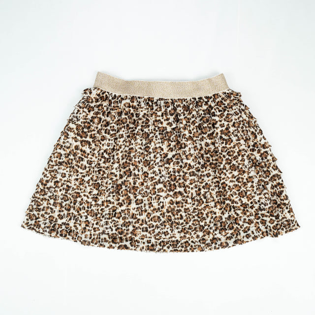 SKIRTS WITH FRILL CHEETA PRINT GIRLS