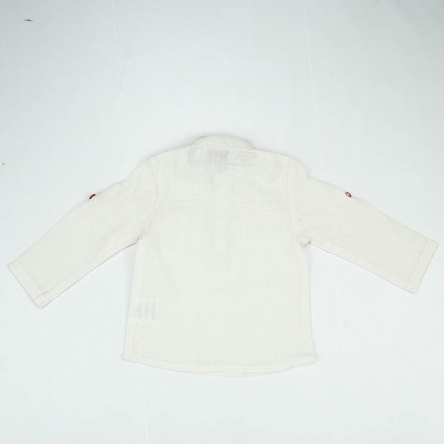 SHIRT KURTA FRONT POCKET BOYS WHITE INFANT