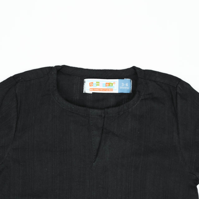 KURTI ROUND COLLAR BOYS BLACK INFANT