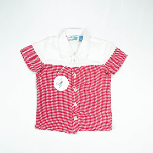 SHIRT CUT & SEW BOYS RED INFANT