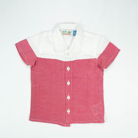 SHIRT CUT & SEW BOYS RED INFANT