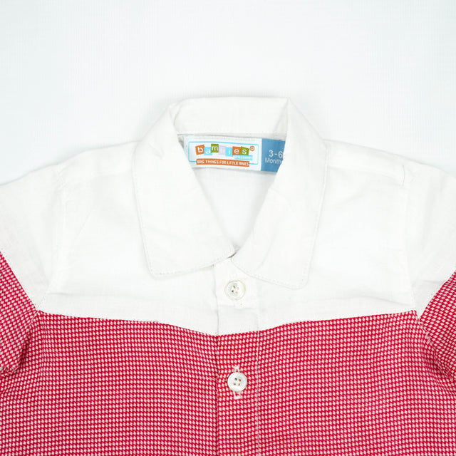 SHIRT CUT & SEW BOYS RED INFANT