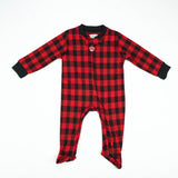 ROMPER FLEECES RED CHECK INFANT