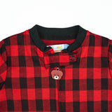 ROMPER FLEECES RED CHECK INFANT