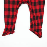 ROMPER FLEECES RED CHECK INFANT