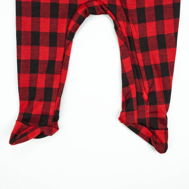 ROMPER FLEECES RED CHECK INFANT