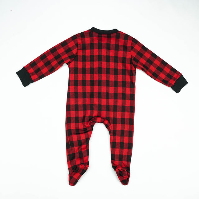 ROMPER FLEECES RED CHECK INFANT