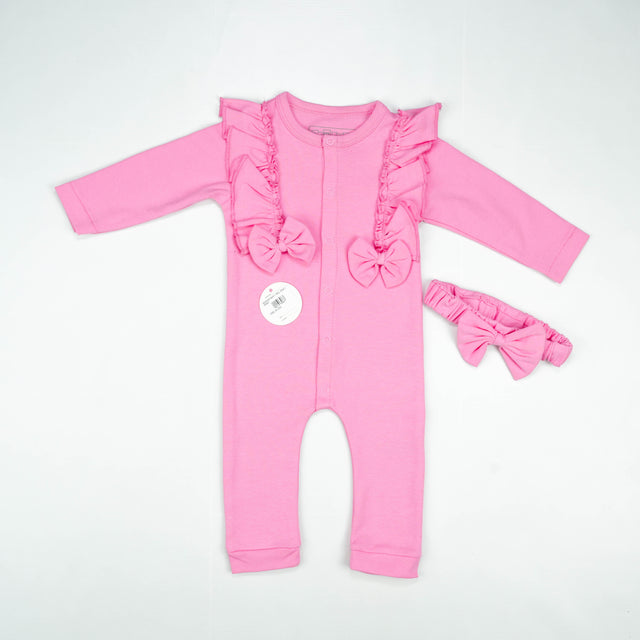 ROMPER FANCY FRILL PINK INFANT