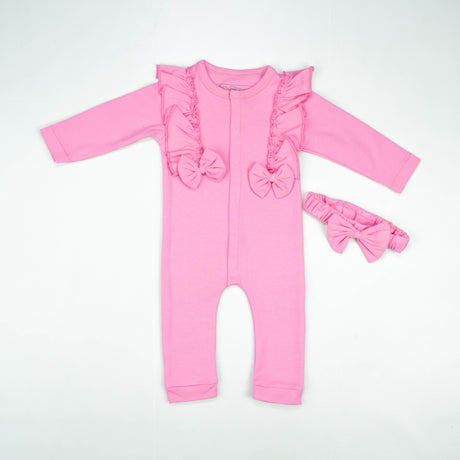 ROMPER FANCY FRILL PINK INFANT