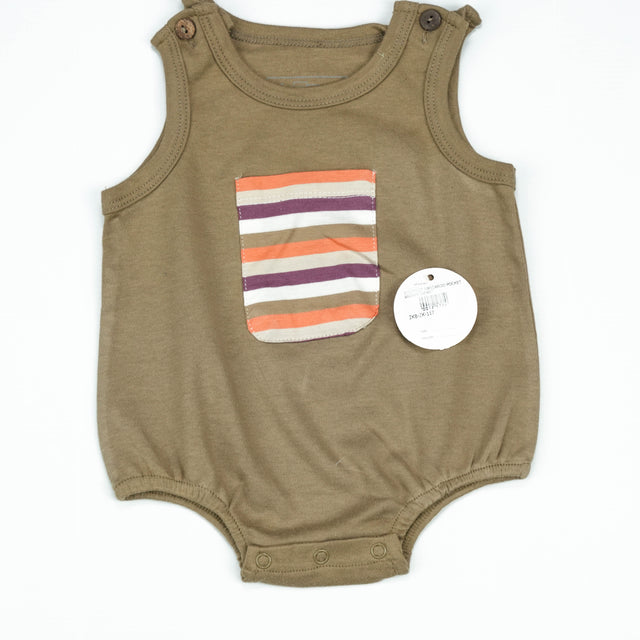 BODYSUIT KANGAROO POCKET BROWN INFANT