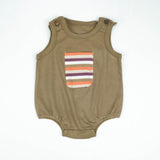 BODYSUIT KANGAROO POCKET BROWN INFANT