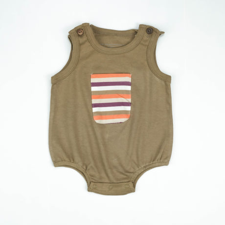 BODYSUIT KANGAROO POCKET BROWN INFANT